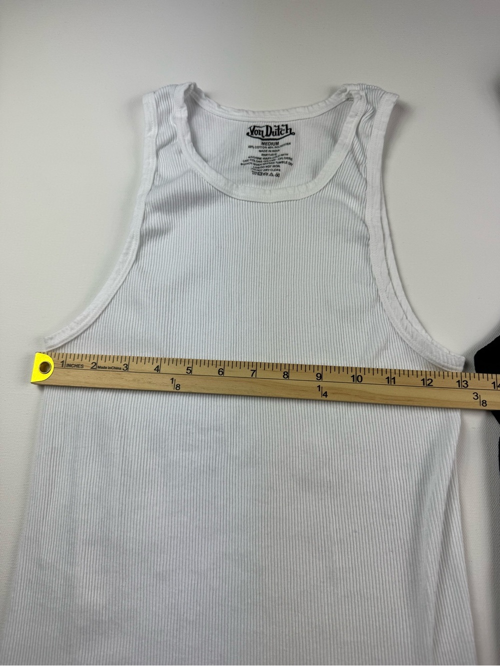 Von Dutch Women’s Tank Top Y2K Logo Layering Ribbed McBling Set of 2 Shirt M - Picture 6 of 8